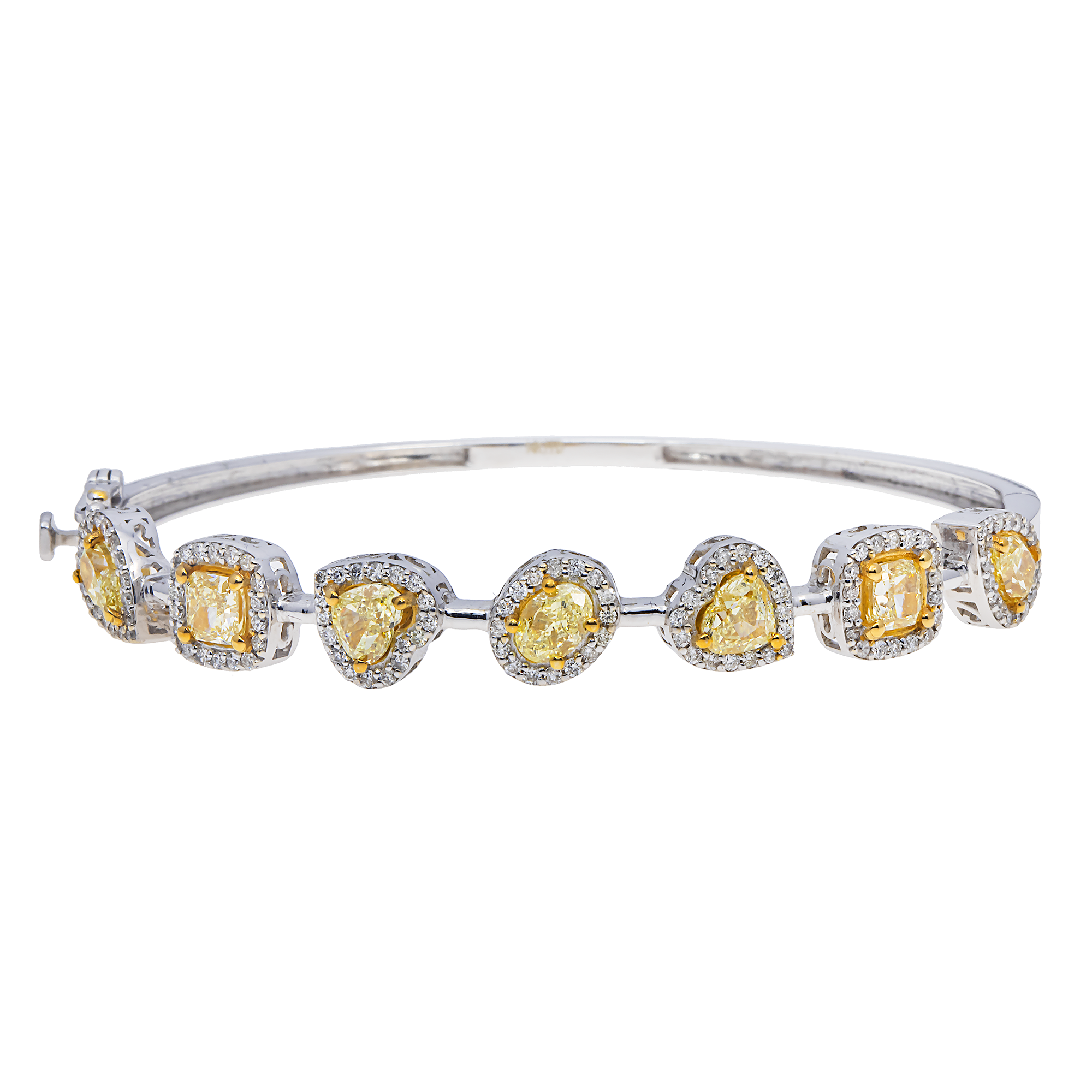 FANCY YELLOW DIAMOND BANGLE - View 2