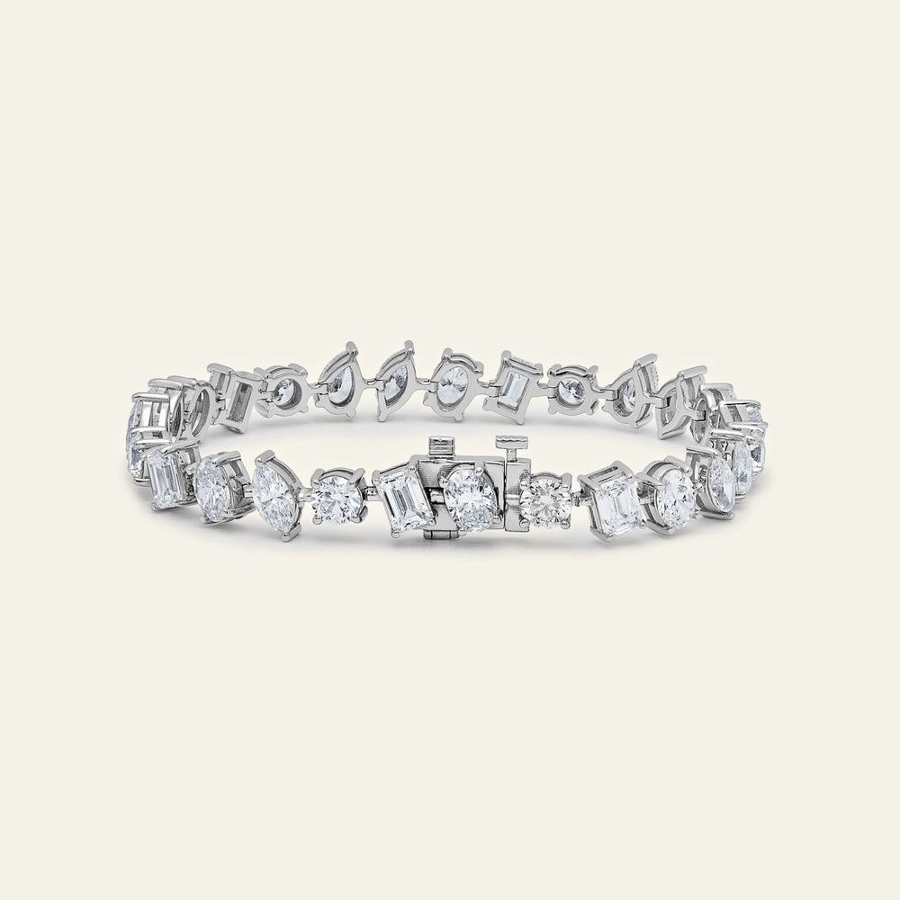 Multi Shaped Diamond Bracelet - View 2