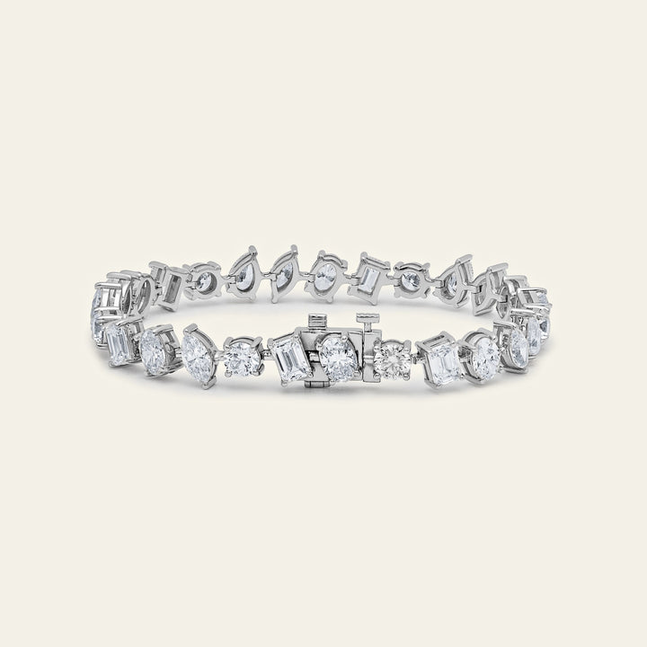 Multi Shaped Diamond Bracelet - View 2