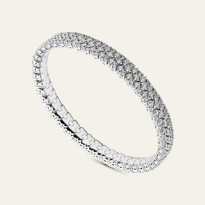 Diamond Wave Stretchy Tennis Bracelet - View 2