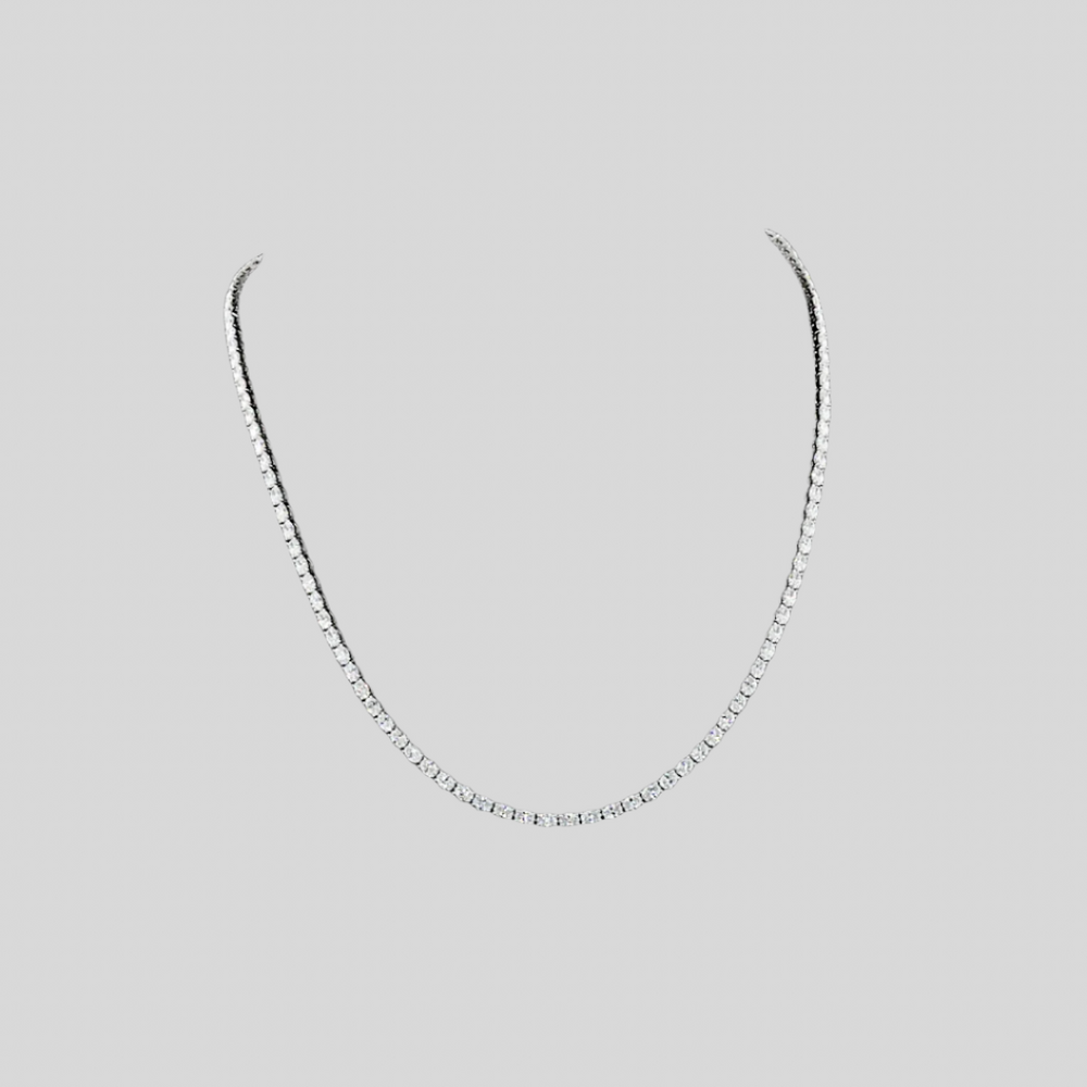 9.15 Carat Oval Diamond Tennis Necklace