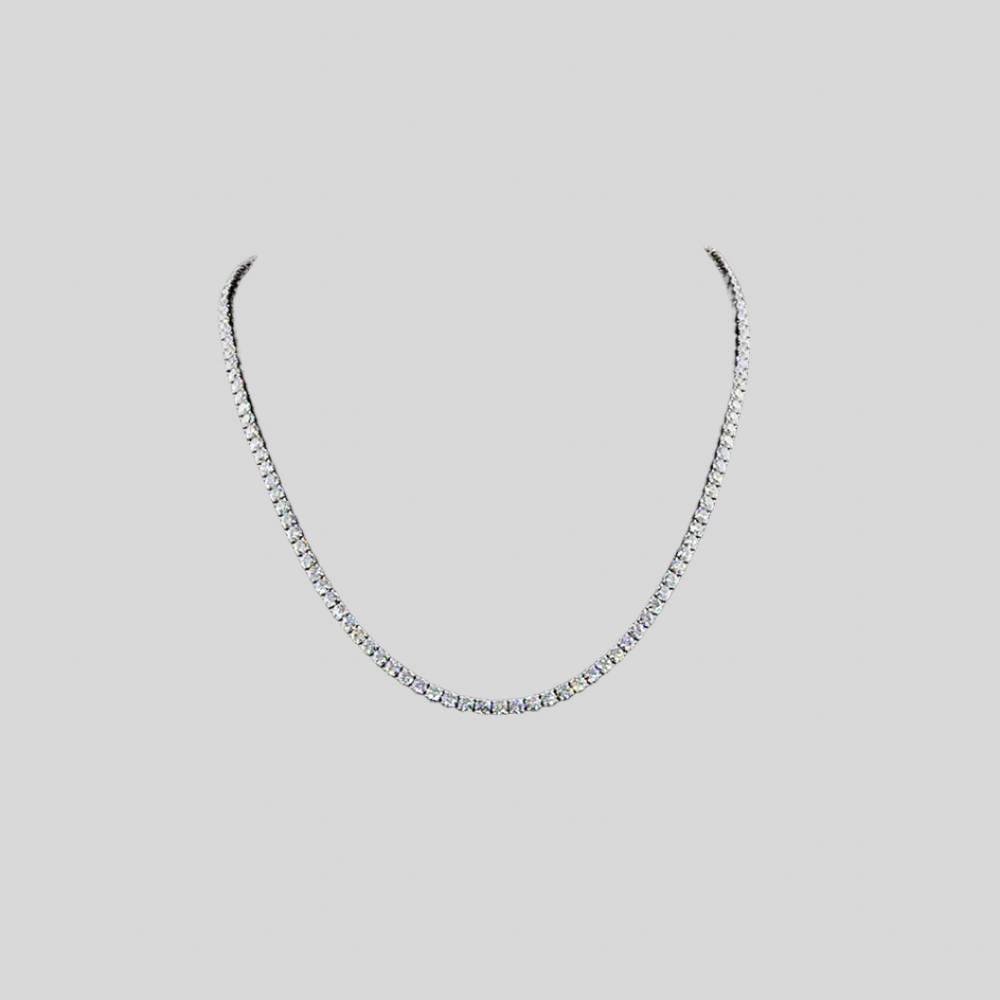 14.13 Carat Diamond Tennis Necklace