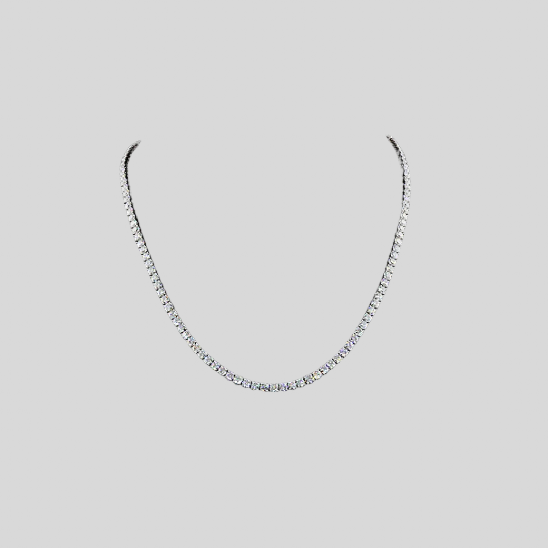 14.13 Carat Diamond Tennis Necklace