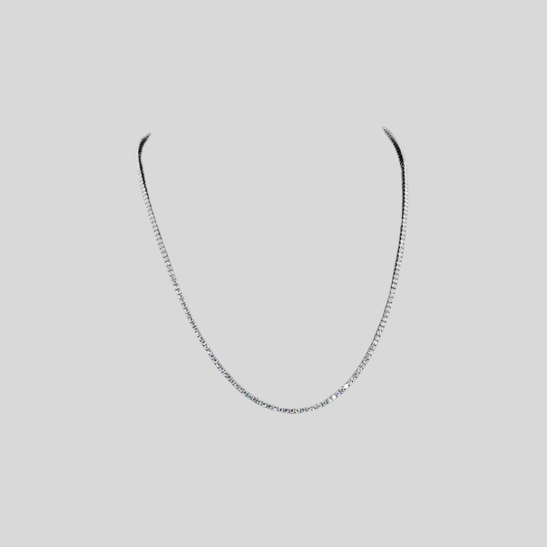5.18 Carat Round Diamond Tennis Necklace