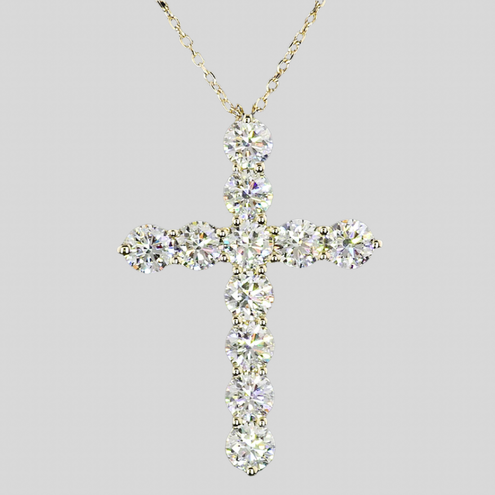 4.10 Carat Round Diamond Necklace