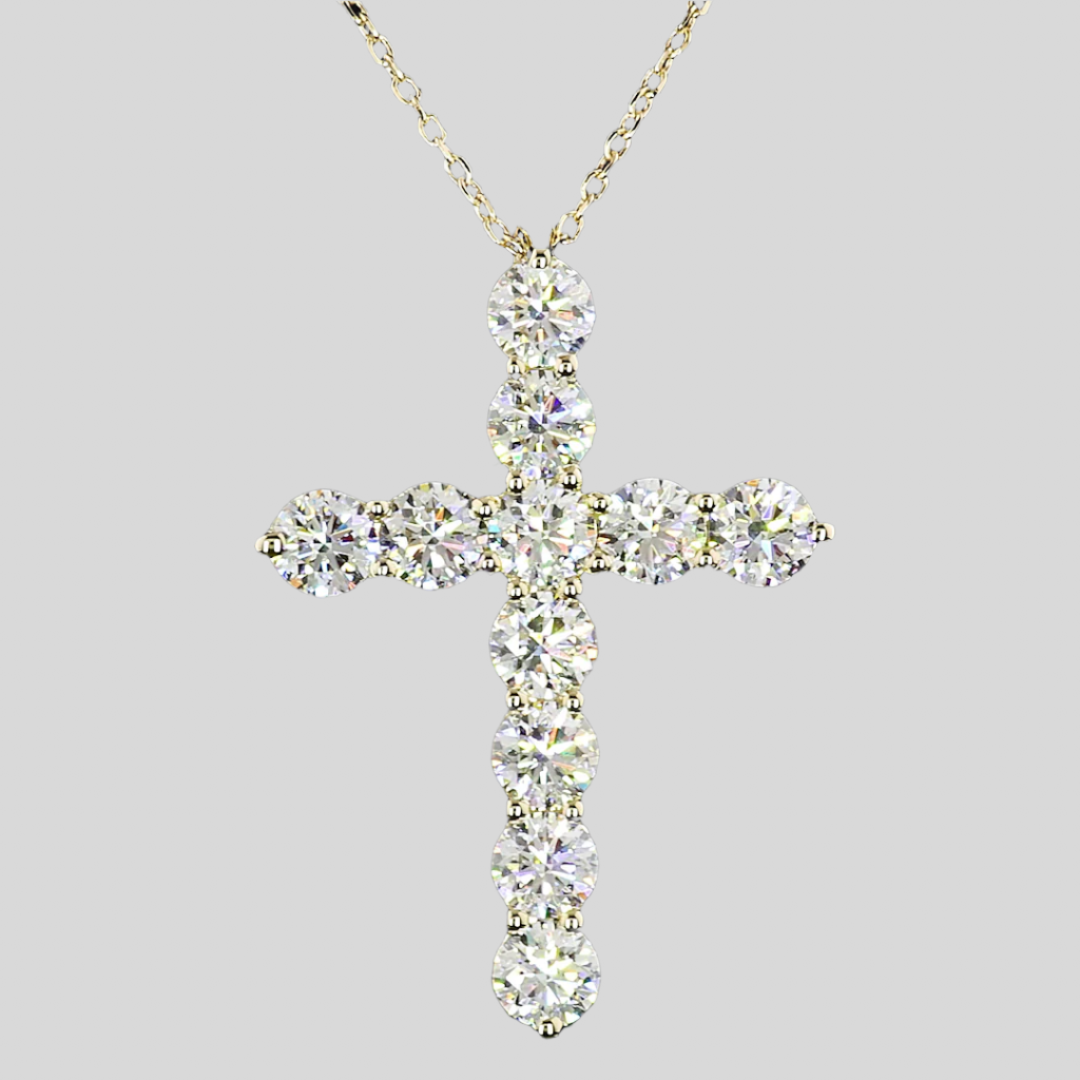 4.10 Carat Round Diamond Necklace