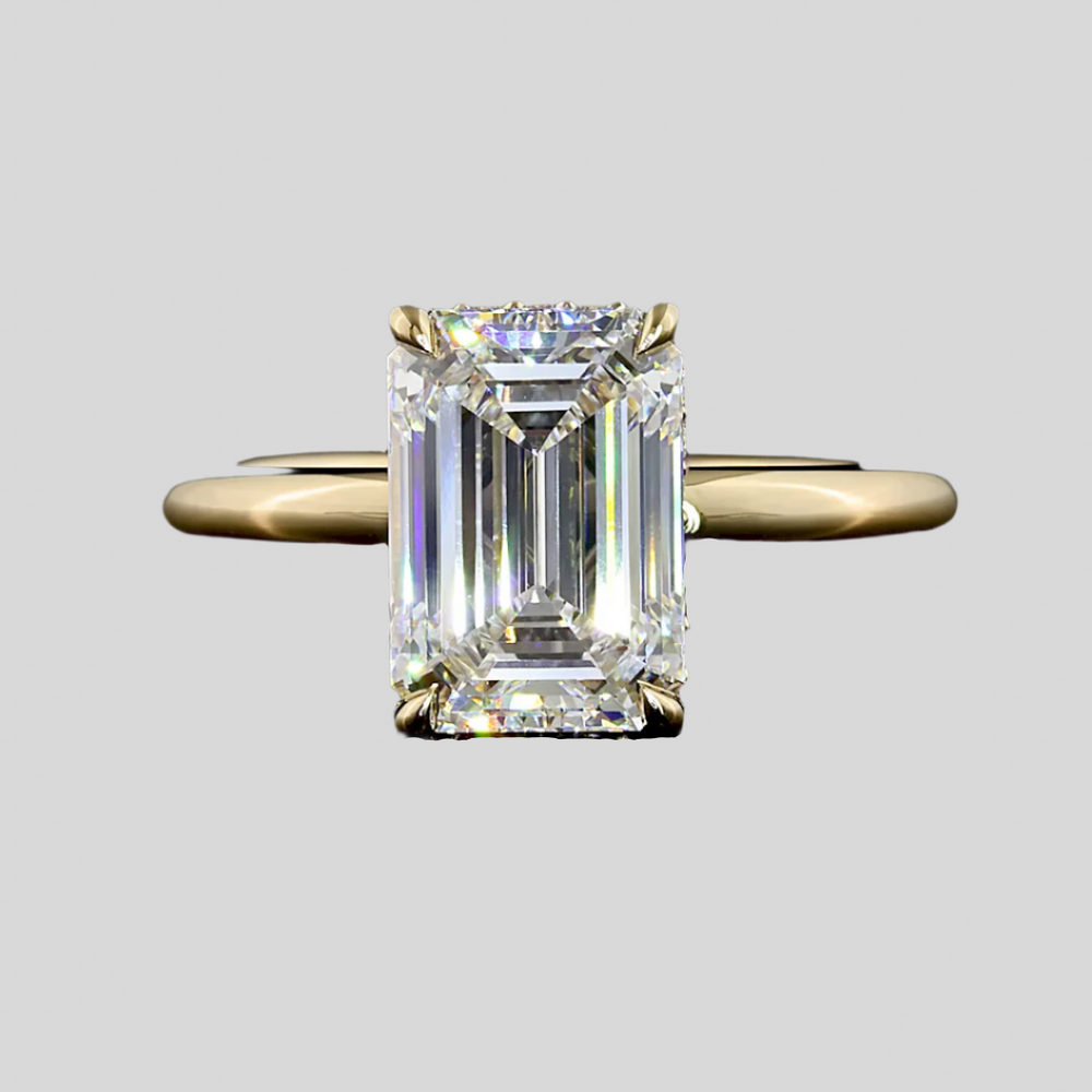 2.72 Carat Emerald Diamond Ring
