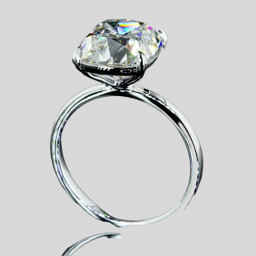5.02 Carat Cushion Diamond Ring