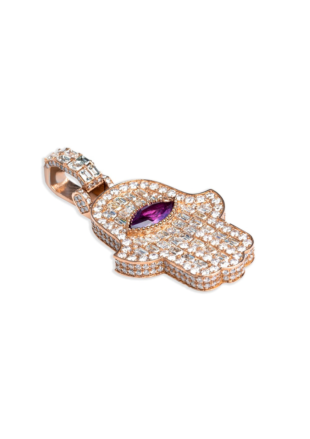 Diamond Hamsa Pendant