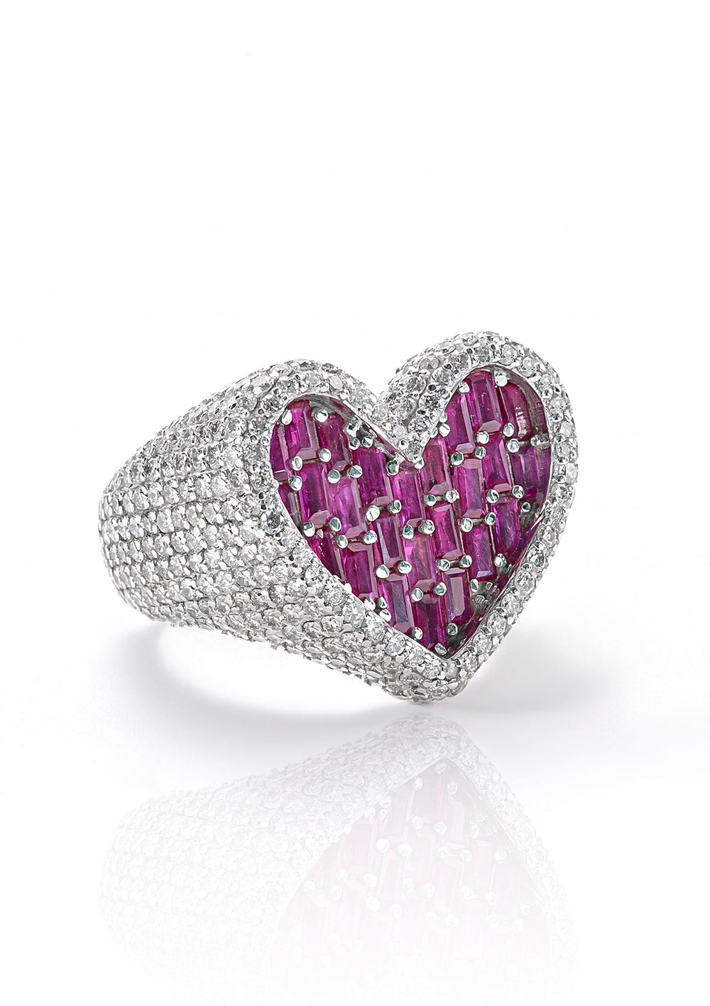 DIAMOND HEART RING - View 2