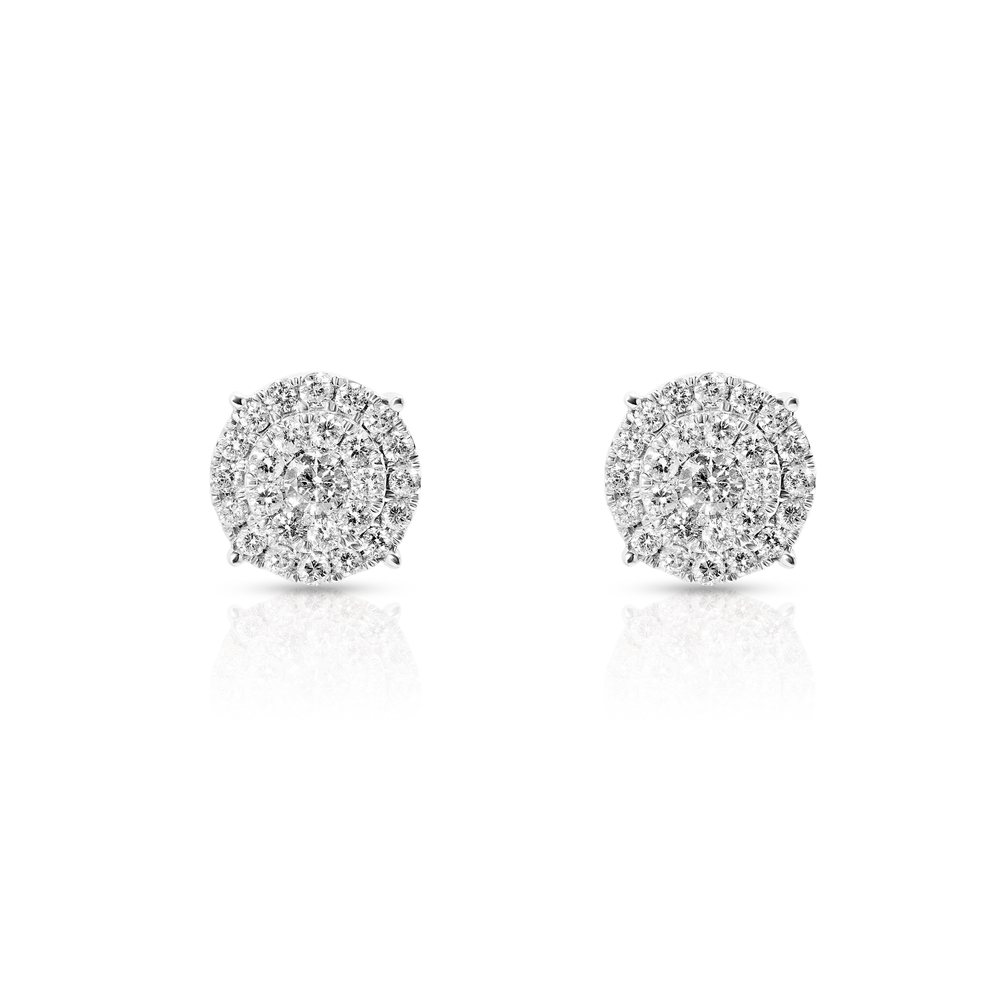 DIAMOND CLUSTER EARRINGS - View 2