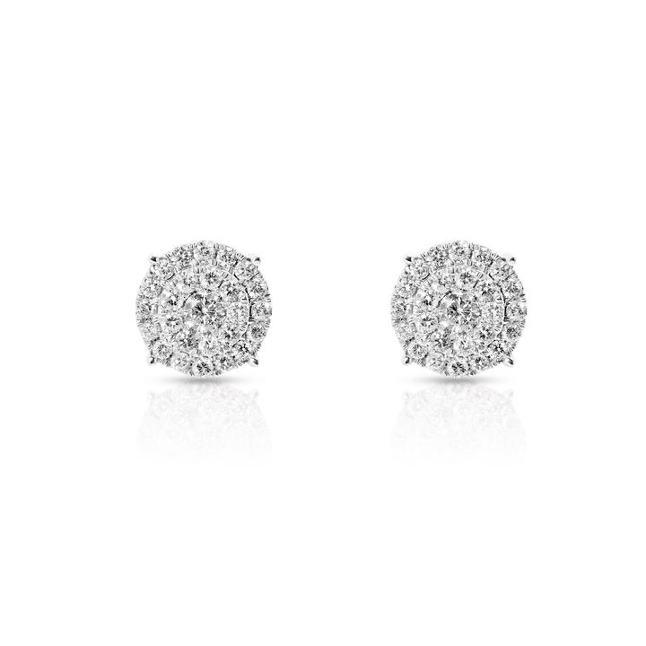 DIAMOND CLUSTER EARRINGS - View 2