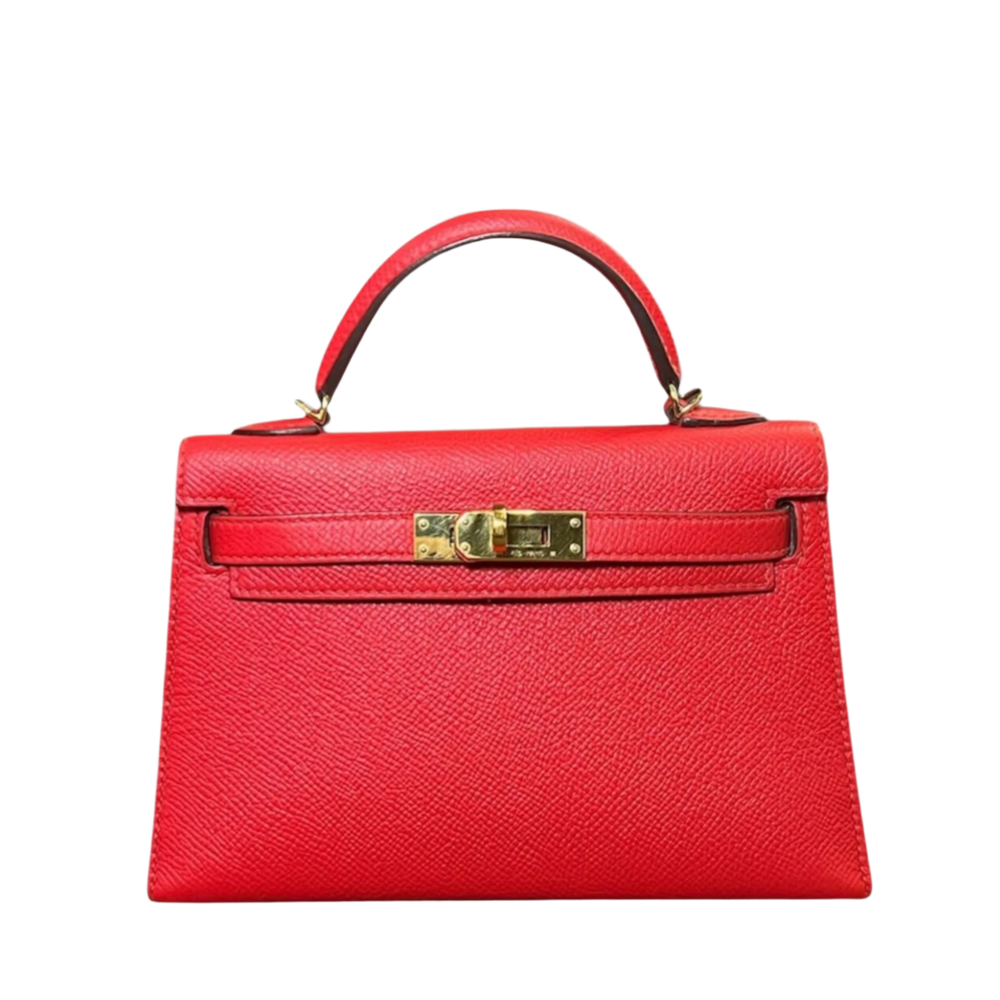 Hermès Kelly II Sellier Mini 20 Rouge Tomate Epsom Gold Hardware - View 5