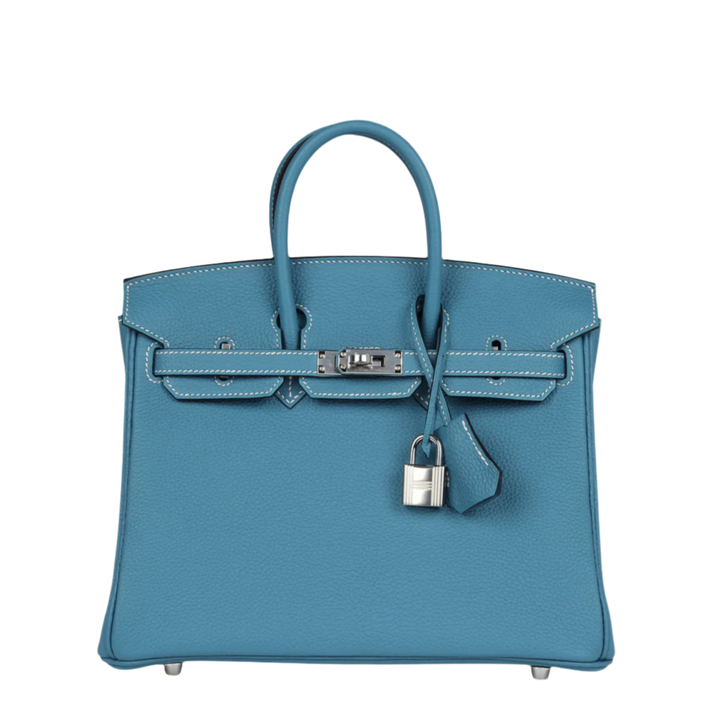 Hermès Birkin 25 Togo New Bleu Jean Palladium Hardware - View 6
