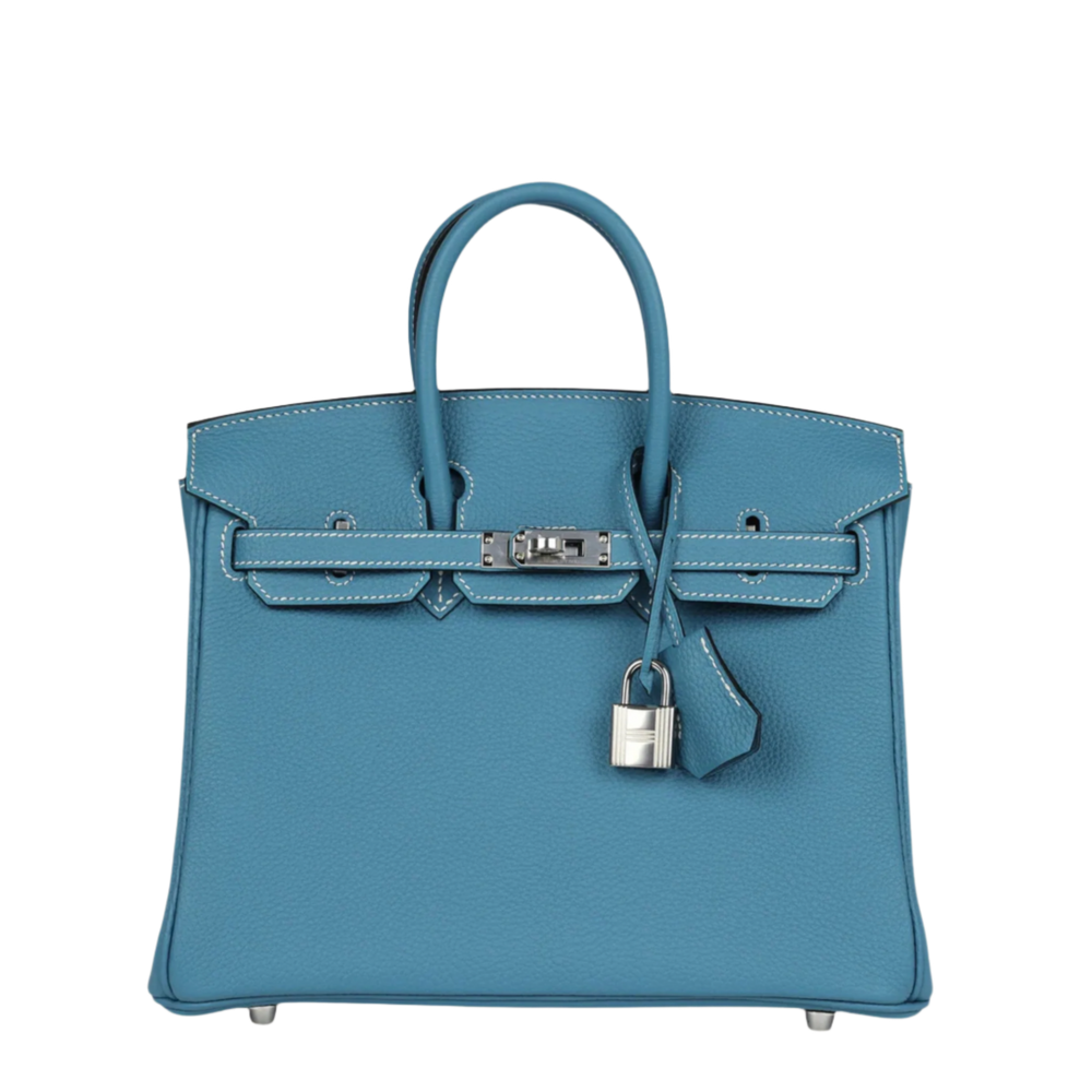 Hermès Birkin 25 Togo New Bleu Jean Palladium Hardware - View 6