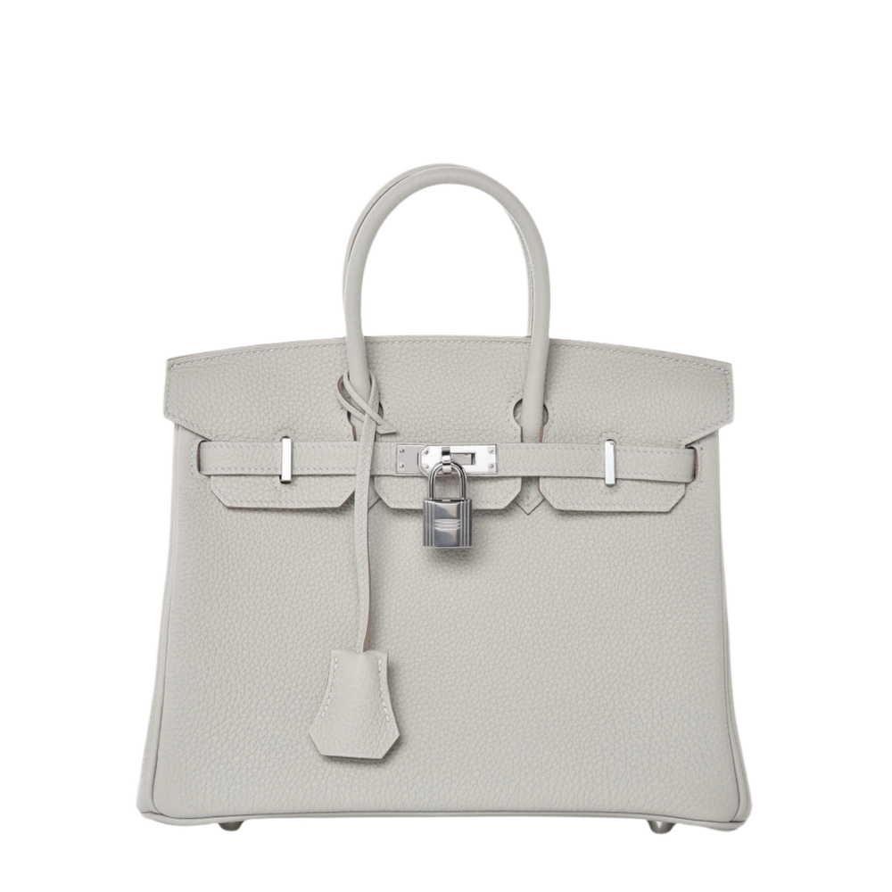 Hermès Birkin 25 Verso Gris Perle/Nata Togo Palladium Hardware