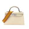 Hermès Kelly II Sellier Mini 20 Nata Jaune Amber-Brique Epsom Palladium Hardware