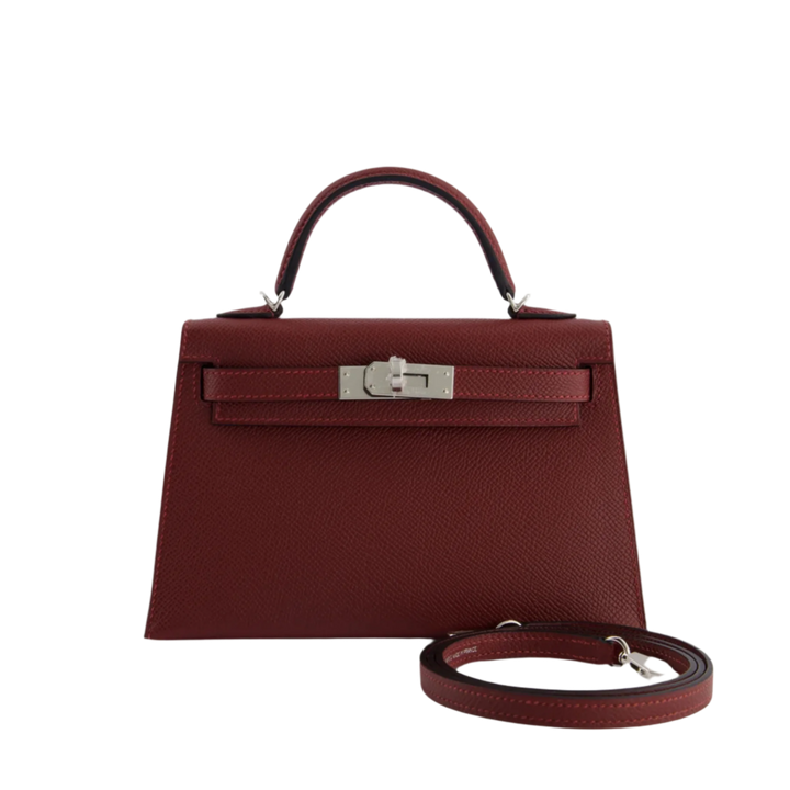 Hermès Kelly 20 Sellier Mini Epsom Rouge H Palladium Hardware - View 6