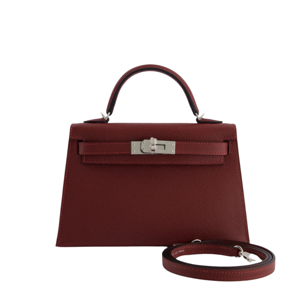 Hermès Kelly 20 Sellier Mini Epsom Rouge H Palladium Hardware - View 6