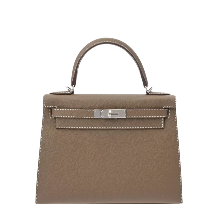 Hermès Kelly II Sellier 28 Etoupe Epsom Palladium Hardware