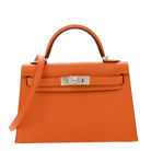 Hermès Kelly 20 Sellier Mini Epsom Calfskin Orange Palladium Hardware