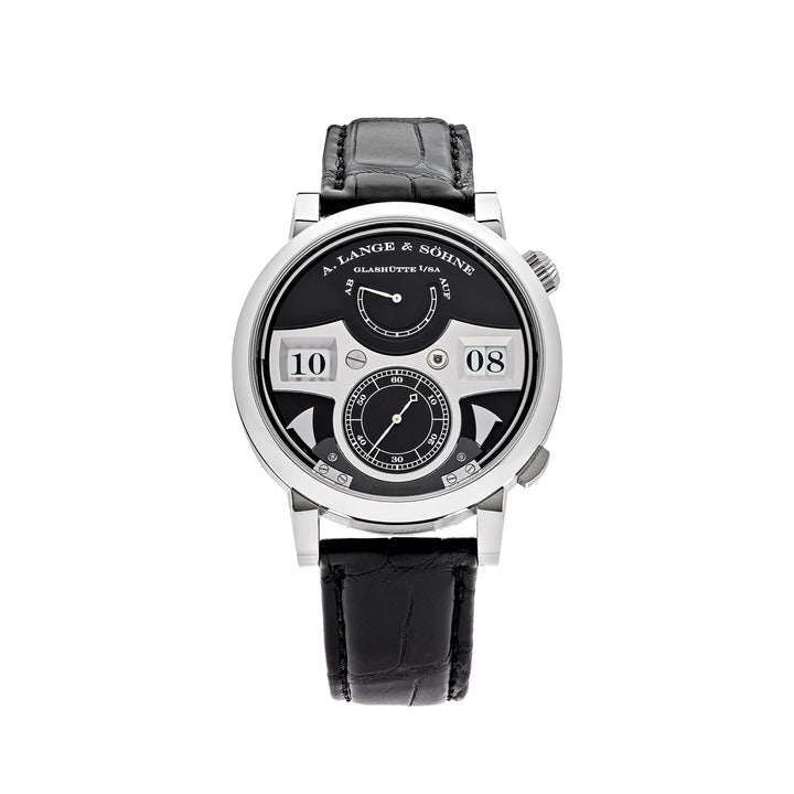 A. Lange & Söhne Zeitwerk 145.029 Striking Time White Gold Black Dial - View 4