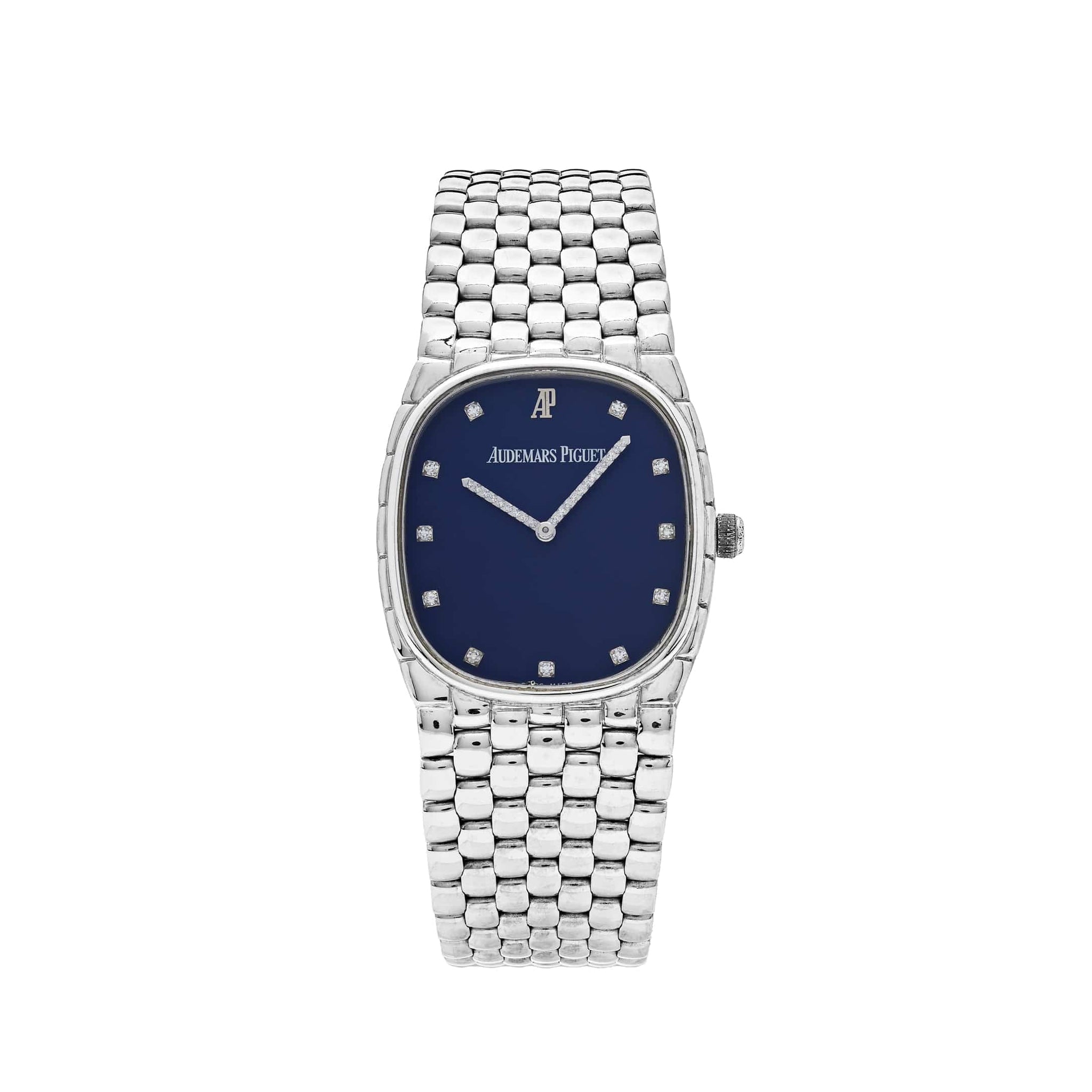 Audemars Piguet Cobra Vintage 'Ladies' White Gold Diamond Dark Navy Dial (1970s) - View 6