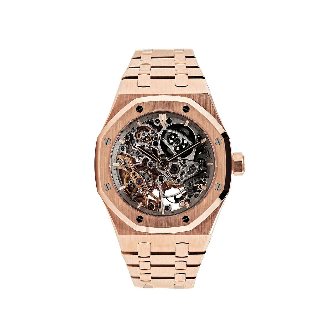 Audemars Piguet Royal Oak 15467OR.OO.1256OR.01 Double Balance Wheel Openworked Rose Gold - View 2