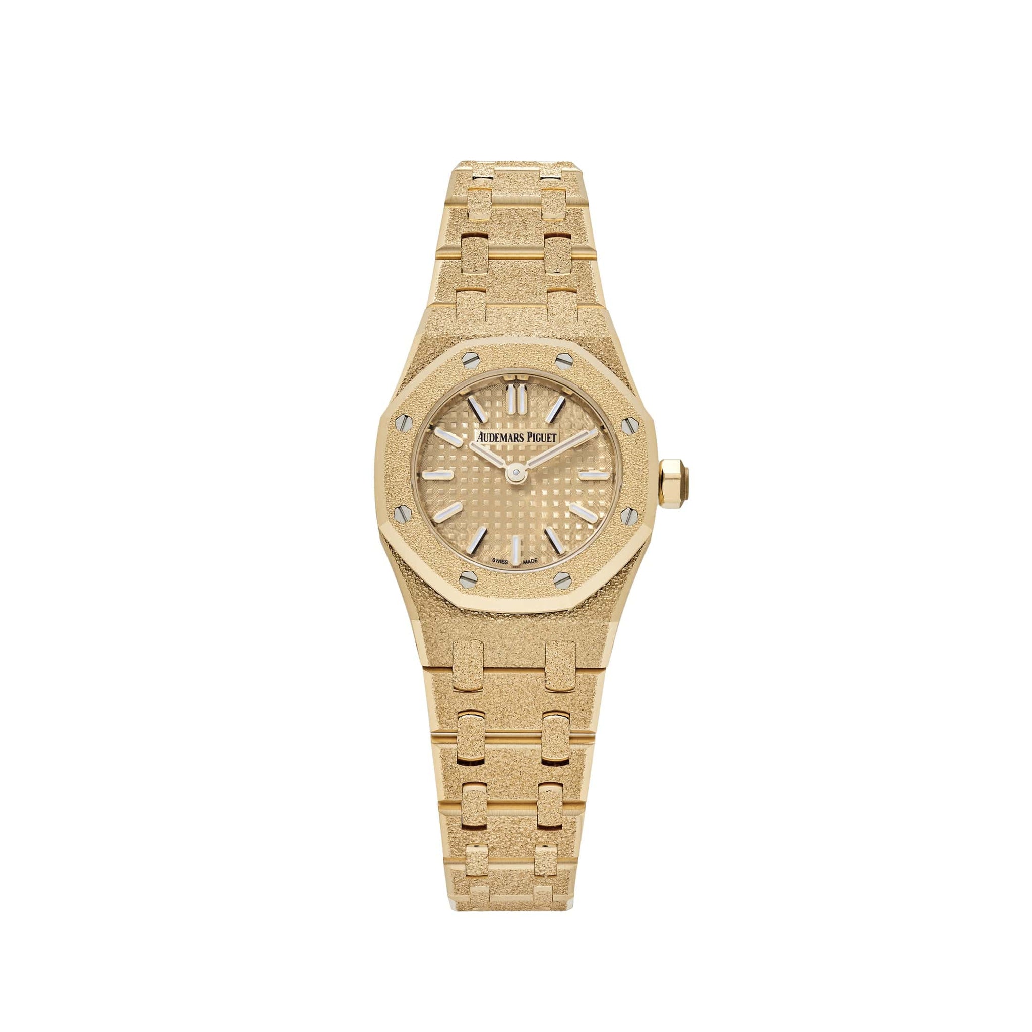 Audemars Piguet Royal Oak 67630BA.GG.1312BA.01 'Mini' Frosted Yellow Gold Quartz - View 7