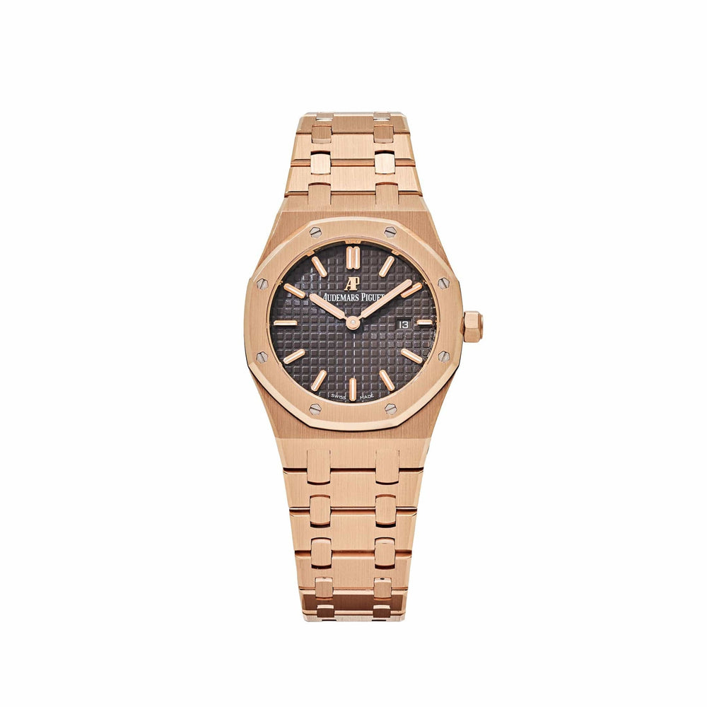 Audemars Piguet Royal Oak 67650OR.OO.1261OR.01 'Ladies' Rose Gold Brown Dial Quartz - View 5