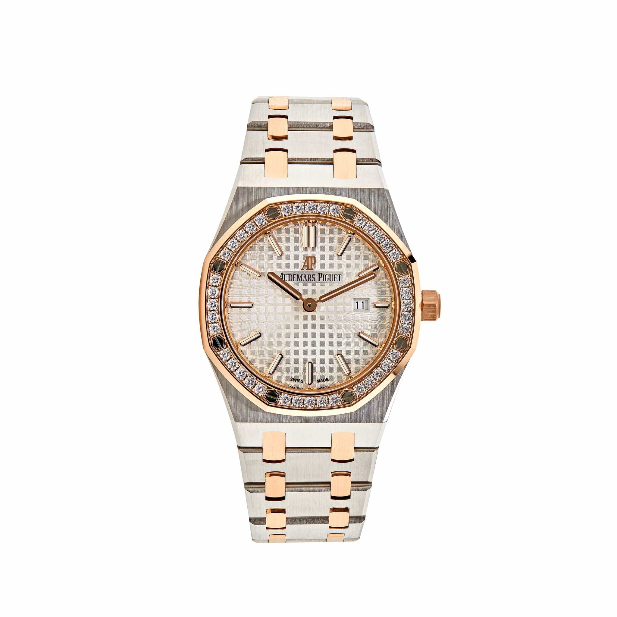 Audemars Piguet Royal Oak 67651SR.ZZ.1261SR.01 'Ladies' Quartz Rose Gold Stainless Steel Diamond Bezel - View 3