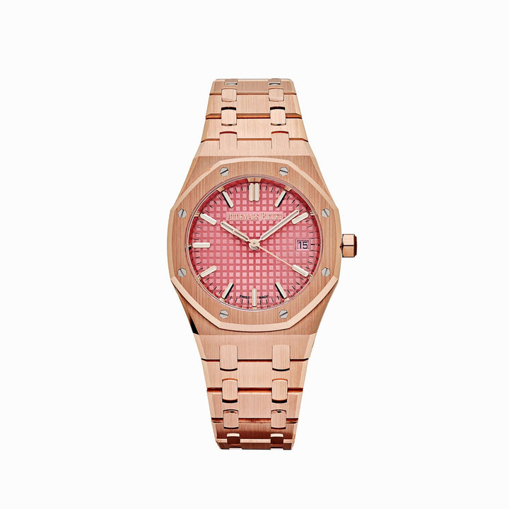 Audemars Piguet Royal Oak 77450OR.OO.1361OR.01 'Ladies' Rose Gold Pink Dial (2024) - View 9