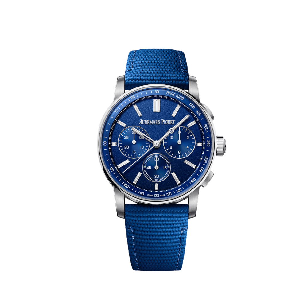 Audemars Piguet Code 11.59 Selfwinding Chronograph 26439NB.OO.A346KB.01 Blue Ceramic White Gold Tuscany Blue Diamond Dial (2025) - View 2