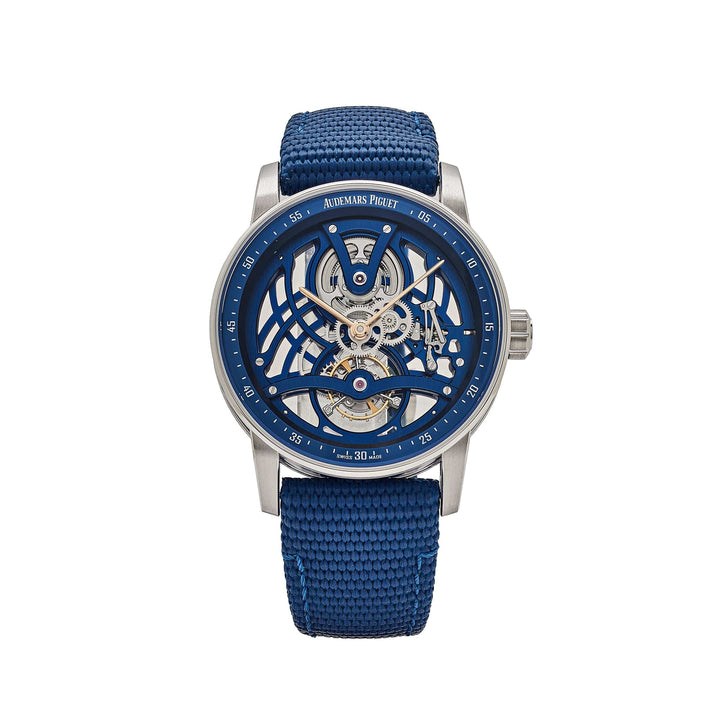 Audemars Piguet Code 11.59 Tourbillon Openworked 26600NB.OO.D346KB.01 White Gold Blue Ceramic Limited Edition - View 13