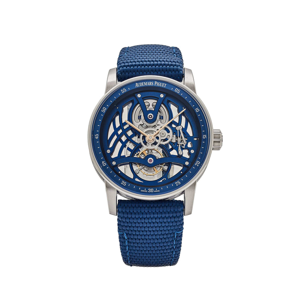 Audemars Piguet Code 11.59 Tourbillon Openworked 26600NB.OO.D346KB.01 White Gold Blue Ceramic Limited Edition - View 13