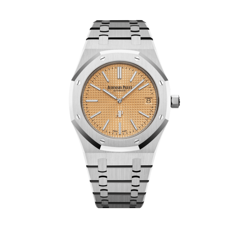 Audemars Piguet Royal Oak 15202BC.OO.1240BC.01 'Jumbo' Extra-Thin White Gold Salmon Dial - View 2