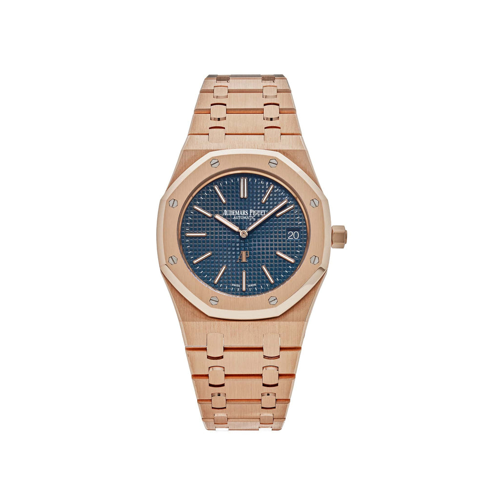 Audemars Piguet Royal Oak 15202OR.OO.1240OR.01 'Jumbo' Extra-Thin Rose Gold Blue Dial - View 13