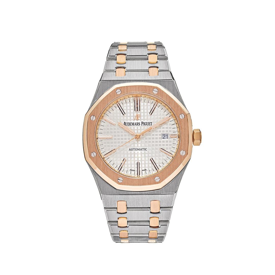 Audemars Piguet Royal Oak 15400SR.OO.1220SR.01 Stainless Steel Rose Gold White Dial (2015) - View 4
