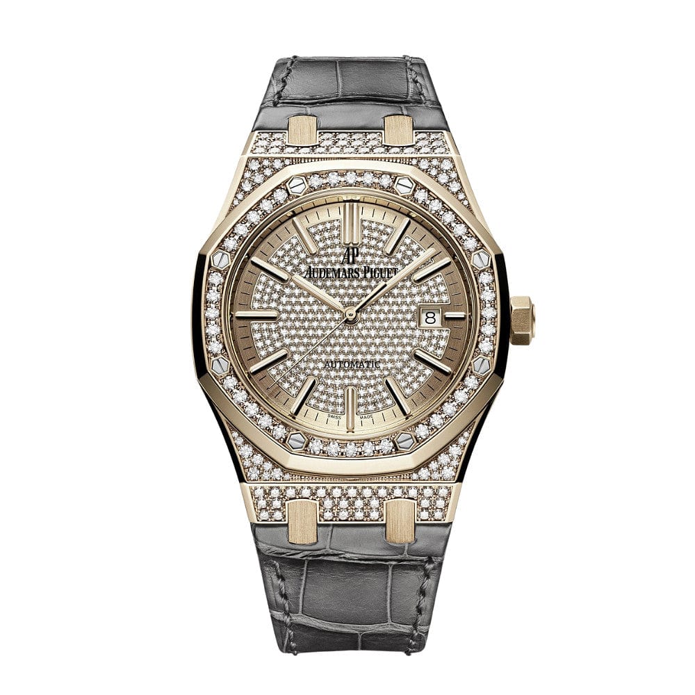 Audemars Piguet Royal Oak 15402OR.ZZ.D003CR.01 Rose Gold Pave Diamond Set - View 2