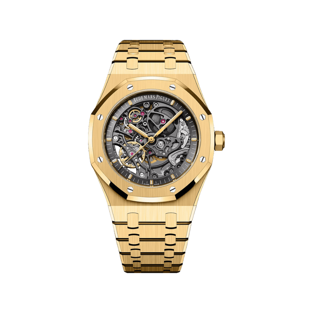 Audemars Piguet Royal Oak 15407BA.OO.1220BA.01 Double Balance Wheel Yellow Gold Openworked Dial - View 3