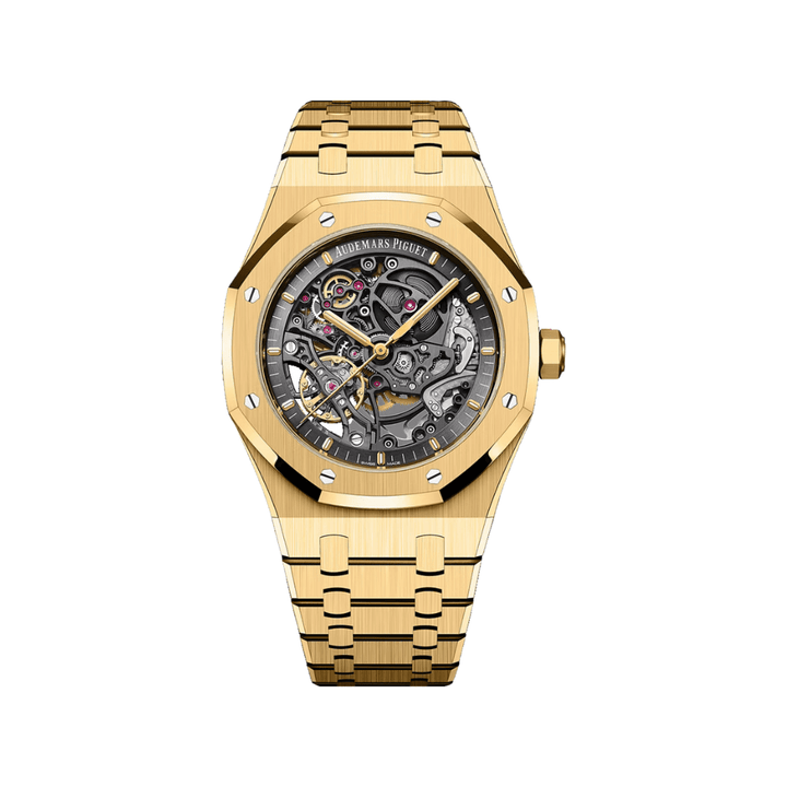 Audemars Piguet Royal Oak 15407BA.OO.1220BA.01 Double Balance Wheel Yellow Gold Openworked Dial - View 3