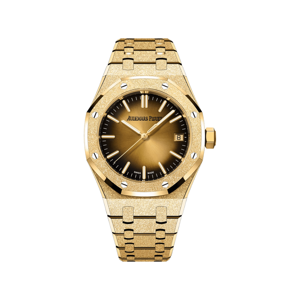 Audemars Piguet Royal Oak 15550BA.GG.1356BA.01 Frosted Yellow Gold Smoked Yellow Dial - View 3