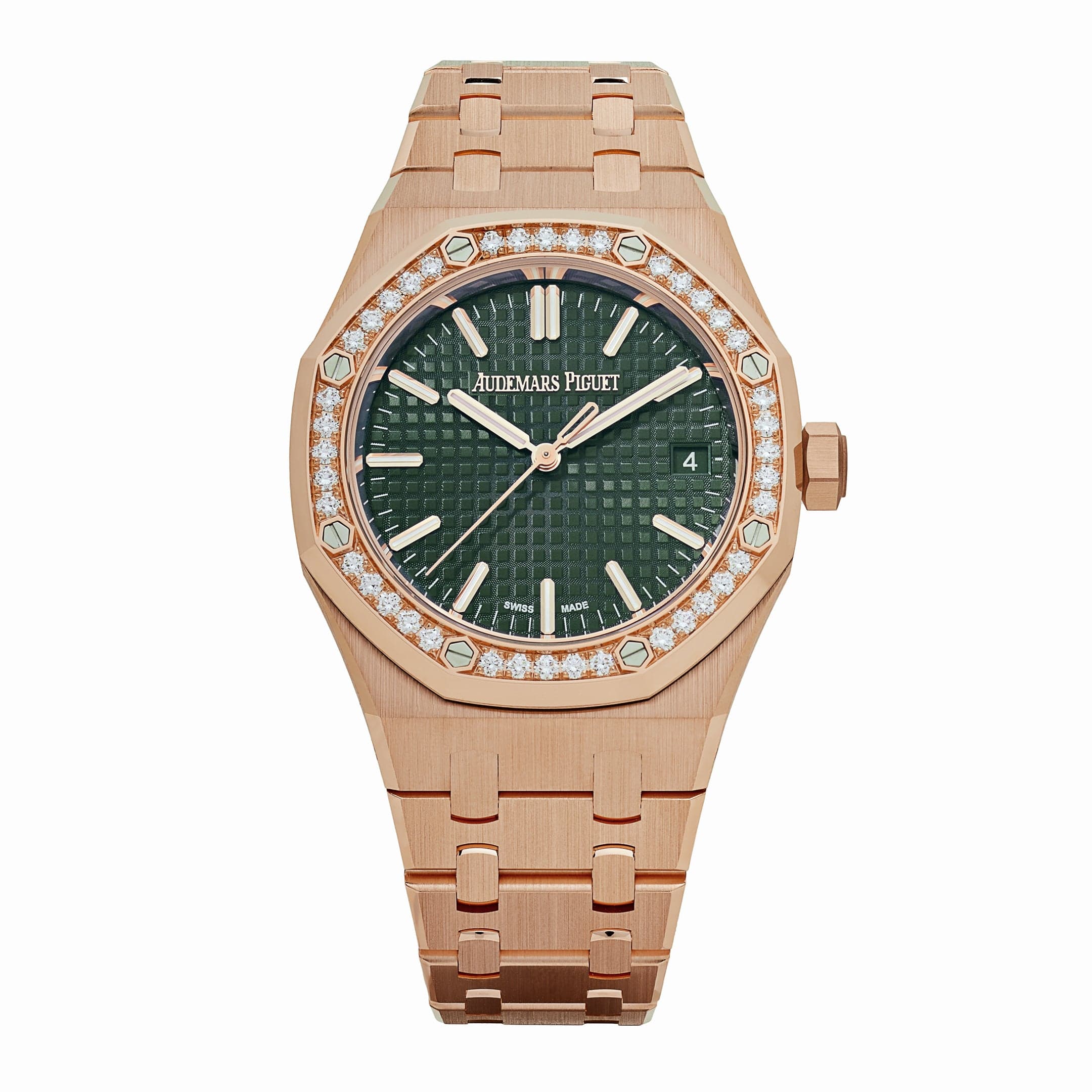 Audemars Piguet Royal Oak 15551OR.ZZ.1356OR.06 Selfwinding Rose Gold Khaki Green Dial - View 13