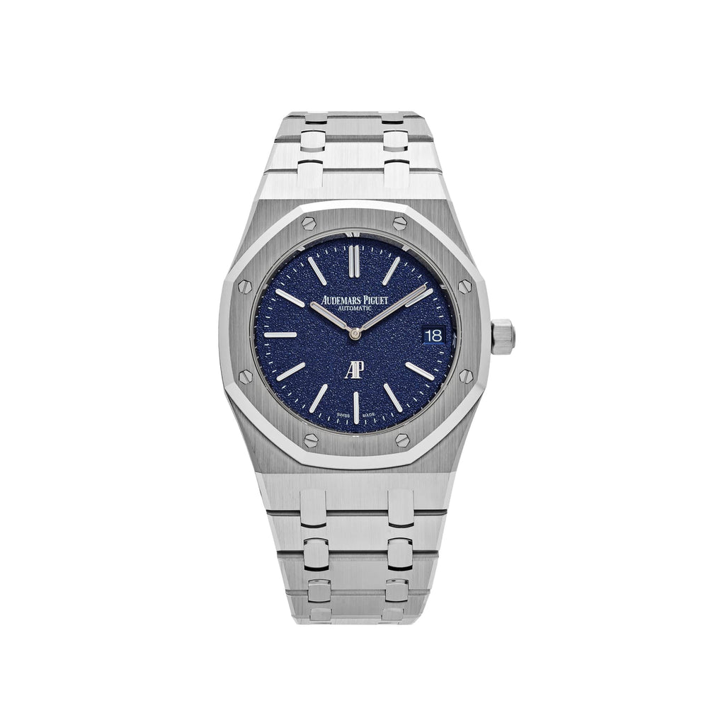 Audemars Piguet Royal Oak 16202BC.OO.1240BC.02 'Jumbo' Extra-Thin White Gold Grainy Blue Dial (2024) - View 13