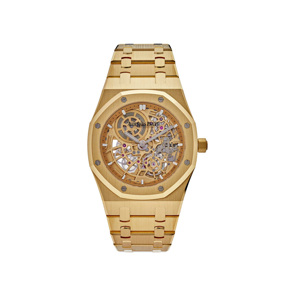 Audemars Piguet Royal Oak 16204BA.OO.1240BA.01 Jumbo Extra-Thin Yellow Gold Openworked - View 13
