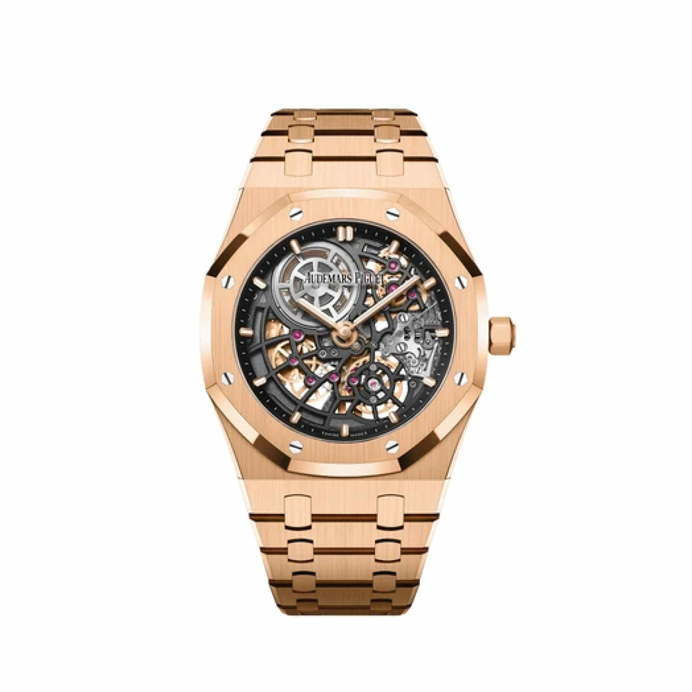 Audemars Piguet Royal Oak 16204OR.OO.1240OR.01 'Jumbo' 50th Anniversary Rose Gold Extra-Thin Openworked - View 2