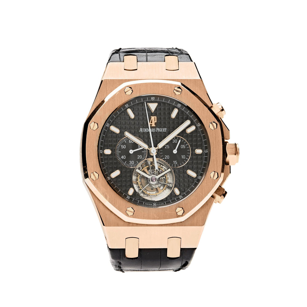 Audemars Piguet Royal Oak 25977OR.OO.D002CR.01 Chronograph 'Tourbillon' Rose Gold Black Dial - View 4