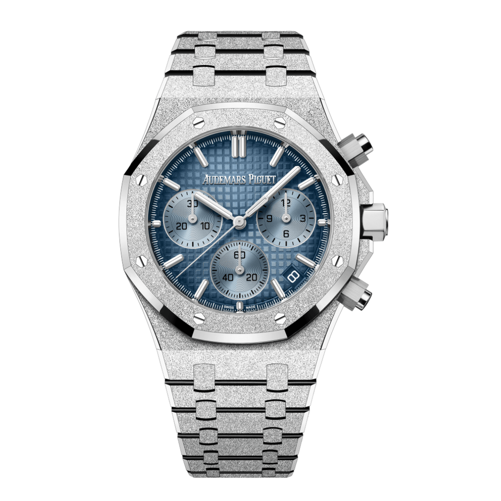 Audemars Piguet Royal Oak 26240BC.GG.1324BC.02 Chronograph Frosted White Gold Light Blue Dial - View 3