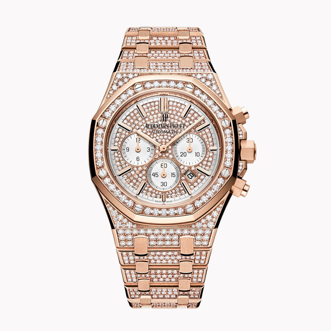 Audemars Piguet Royal Oak 26322OR.ZZ.1222OR.01 Chronograph Rose Gold Pave Diamond - View 2