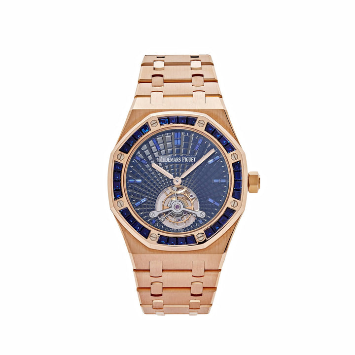 Audemars Piguet Royal Oak 26521OR.SS.1220OR.01 'Extra-Thin' Tourbillon Rose Gold Blue Sapphire - View 12